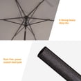 thumbnail image 5 of ACEGOSES 10 x 6.5ft LED Rectangle Outdoor Patio Deck Market Outside Table Umbrellas with Non-Fading Polyester canopy,Gray, 5 of 10