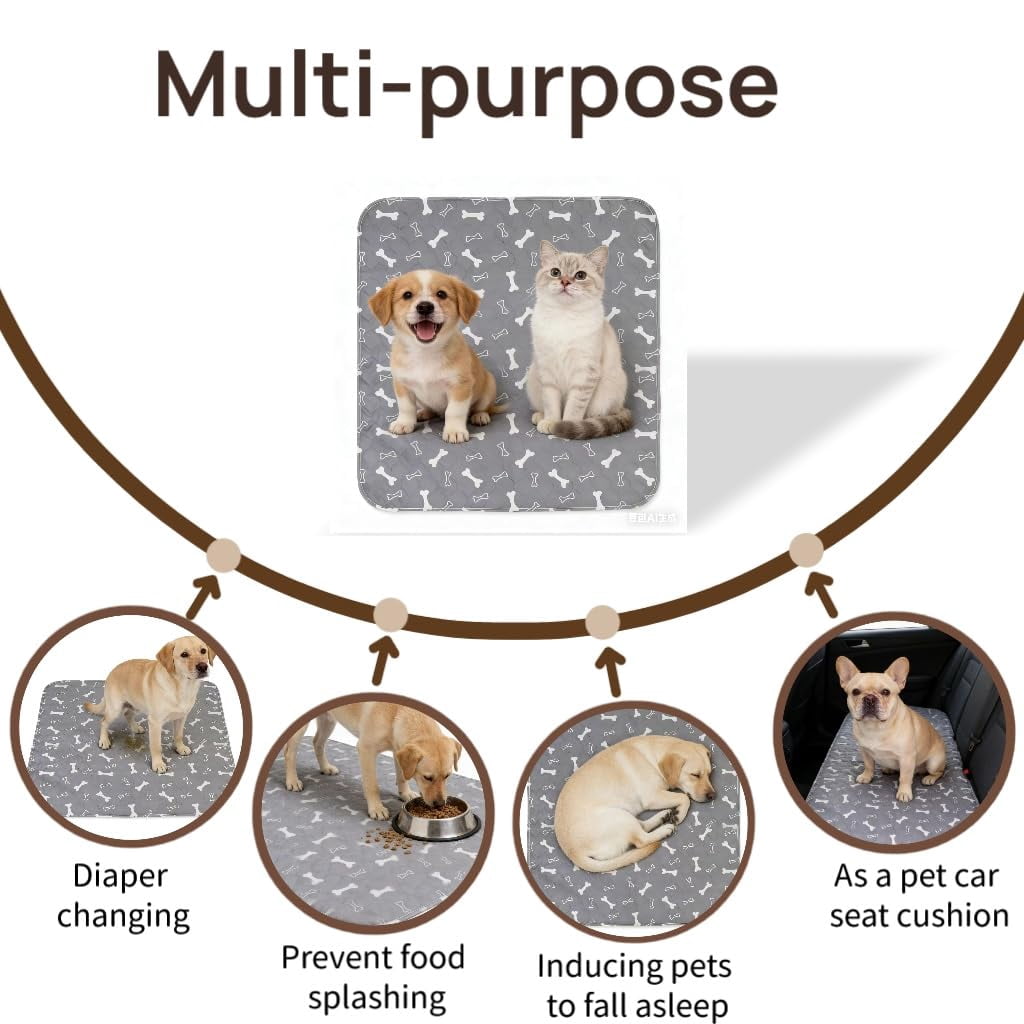 Puppy Pads with Pheromones, Washable Puppy Pee Pads for Dogs Reusable Puppy Pads for Dogs and Cats - Leak & Odor Proof, Non-Slip Base Training Pads for Home & Travel