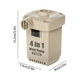thumbnail image 3 of Beige Portable Electric Inflator Deflator Pump for Air Mattresses Boats and Camping Gear with USB Charging, 3 of 6