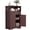 Walnut, variant on Bathroom Storage Cabinet, Freestanding Floor Storage Organizer with 2-Doors, 1-Drawer and Adjustable Shelf, Small Storage Unit for Bathroom, 23.6" W x 12.2" D x 38.9" H (Wood)