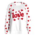 thumbnail image 6 of HCNTES Womens Girls Valentines Day Long Sleeve Love Heart Print Top T-Shirt Spring Casual Fashion Crew Neck Pullover Sweatshirt Comfortable Trendy Leisure Wear(A01-White,3XL), 6 of 9
