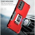 thumbnail image 4 of Compatible for Samsung Galaxy A03S Case with Magnetic Car Mount Friendly Hybrid Shockproof Protective Phone Cover with Kickstand - Red, 4 of 10