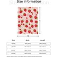 thumbnail image 4 of Strawberry Blanket Super Soft Fleece Throw Blanket Warm and Cozy Lightweight Bed Blanket for Couch, Sofa, Camping, and Travel All Season Blankets Gifts 50"x40", 4 of 6
