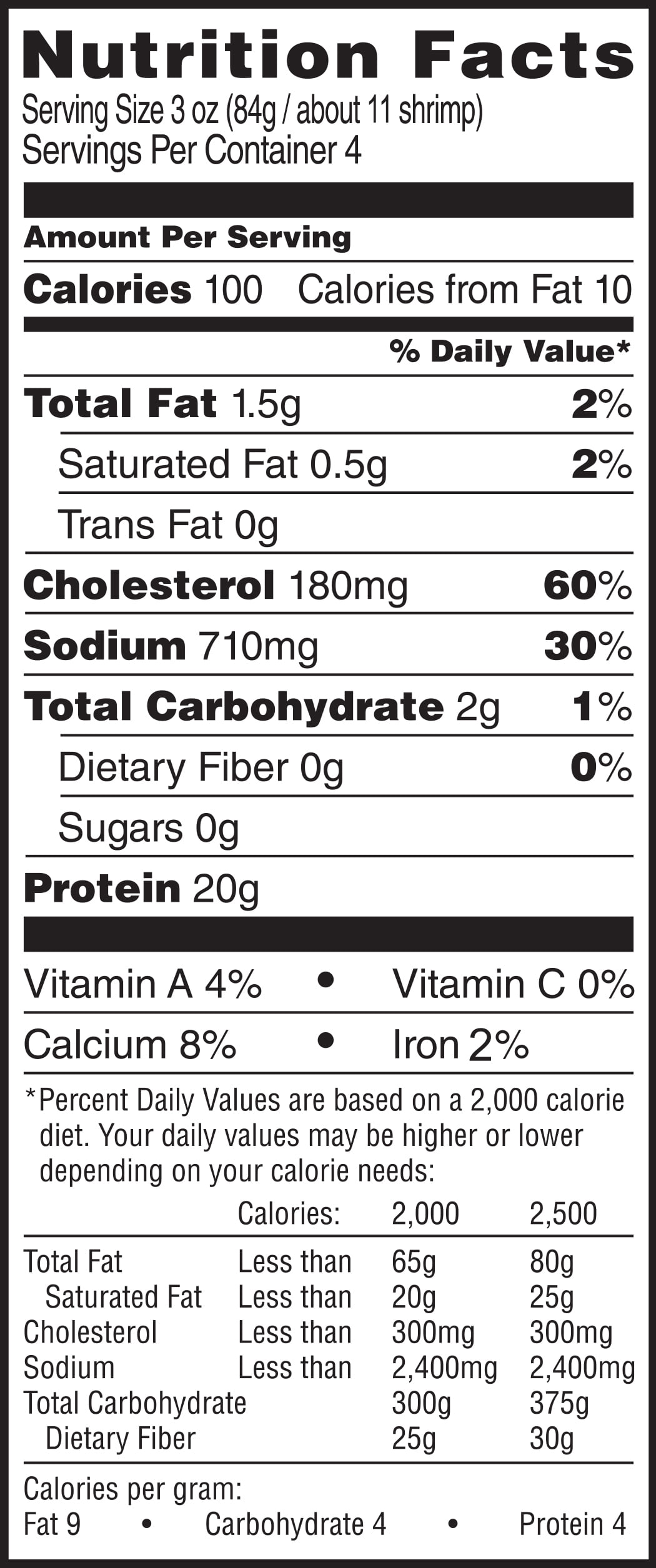 Shrimp Nutrition Facts - NutritionWalls