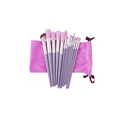 thumbnail image 1 of Set Brochas De Maquillaje 13 Pzs Profesional + bolsa Color Púrpura, 1 of 3
