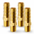 thumbnail image 1 of MAACFLOW Latón 1/8"" Macho NPT a 3/8"" Manguera ID Barb Manguera Adaptador Conector (Paquete de 4), 1 of 5