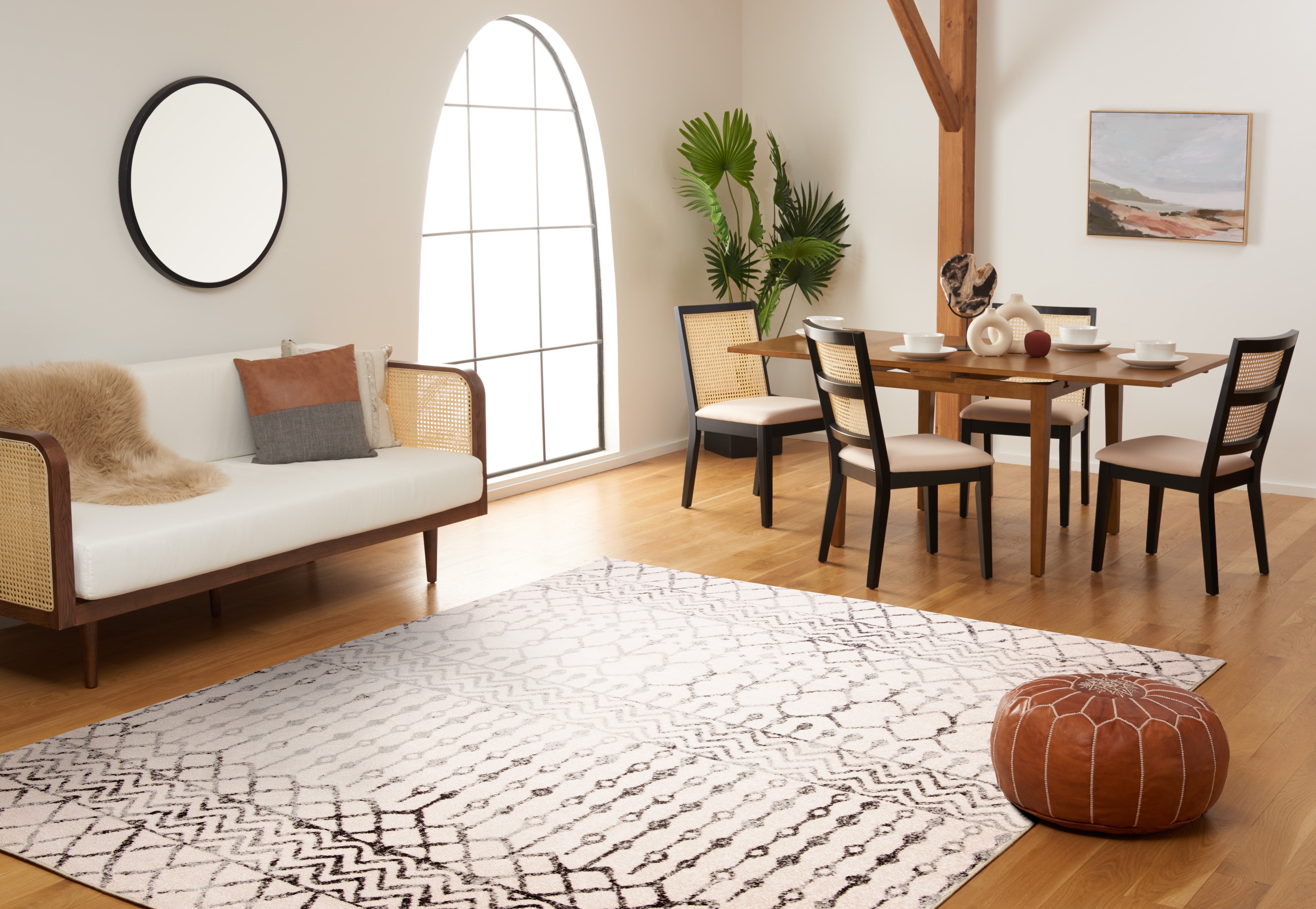 SAFAVIEH Tulum Glen Oriental Area Rug, Ivory/Grey, 8' x 10'