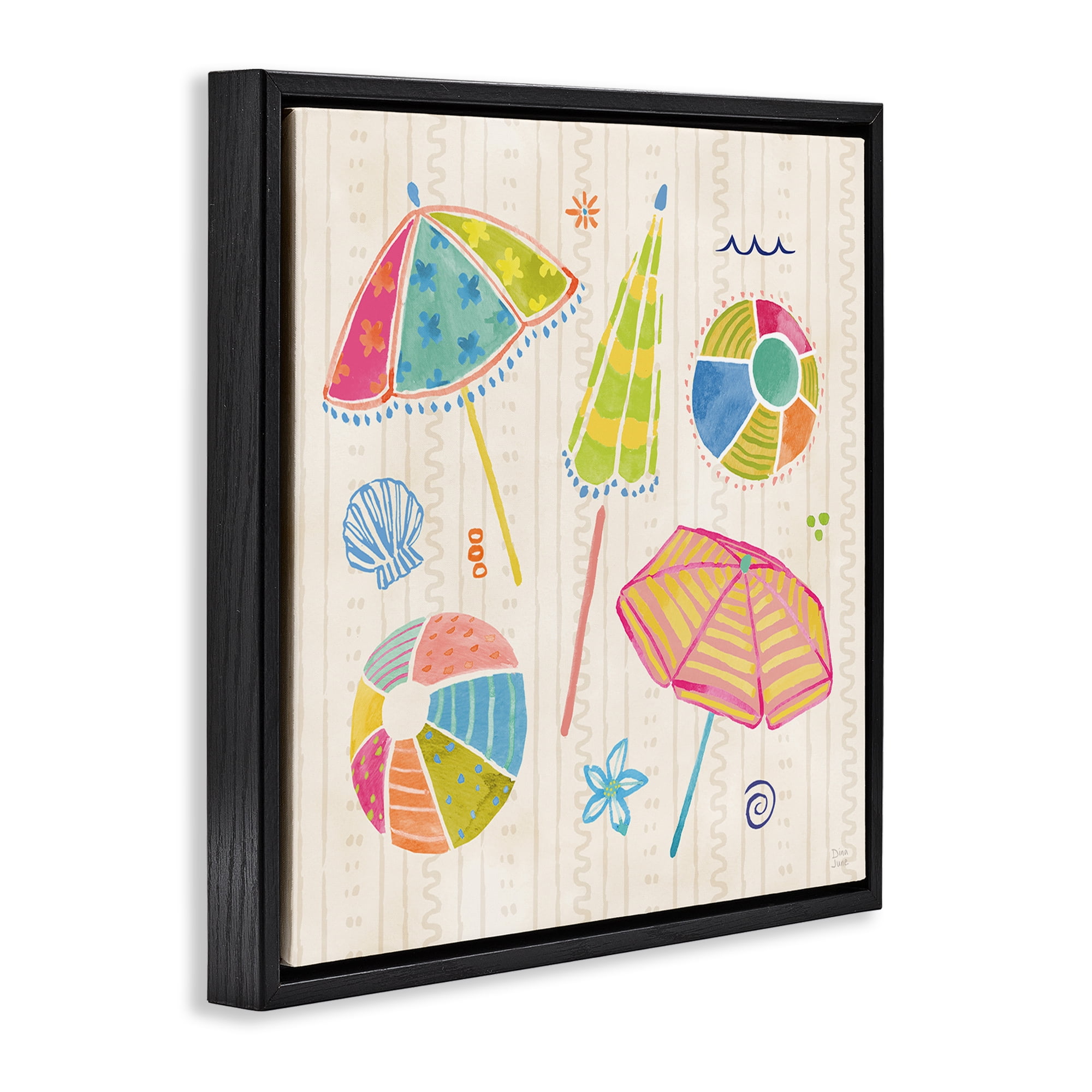 Stupell Industries Fine In The Sunshine Black Framed Floater Canvas Wall Art, design by Dina June