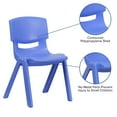 thumbnail image 3 of Emma + Oliver 5 Pack Blue Plastic Stackable School Chair with 15.5" Seat Height, 3 of 12