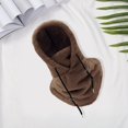 thumbnail image 4 of YAOBAMM Windproof Balaclava Unisex Winter Cycling Hood Balaclava Drawstring Adjustable Thick Soft Plush Windproof Heat Retention Face Ear Neck Protection, 4 of 7