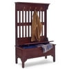 Traditional 4-Hook Hall Tree With Storage Bench, Cherry by Homestyles