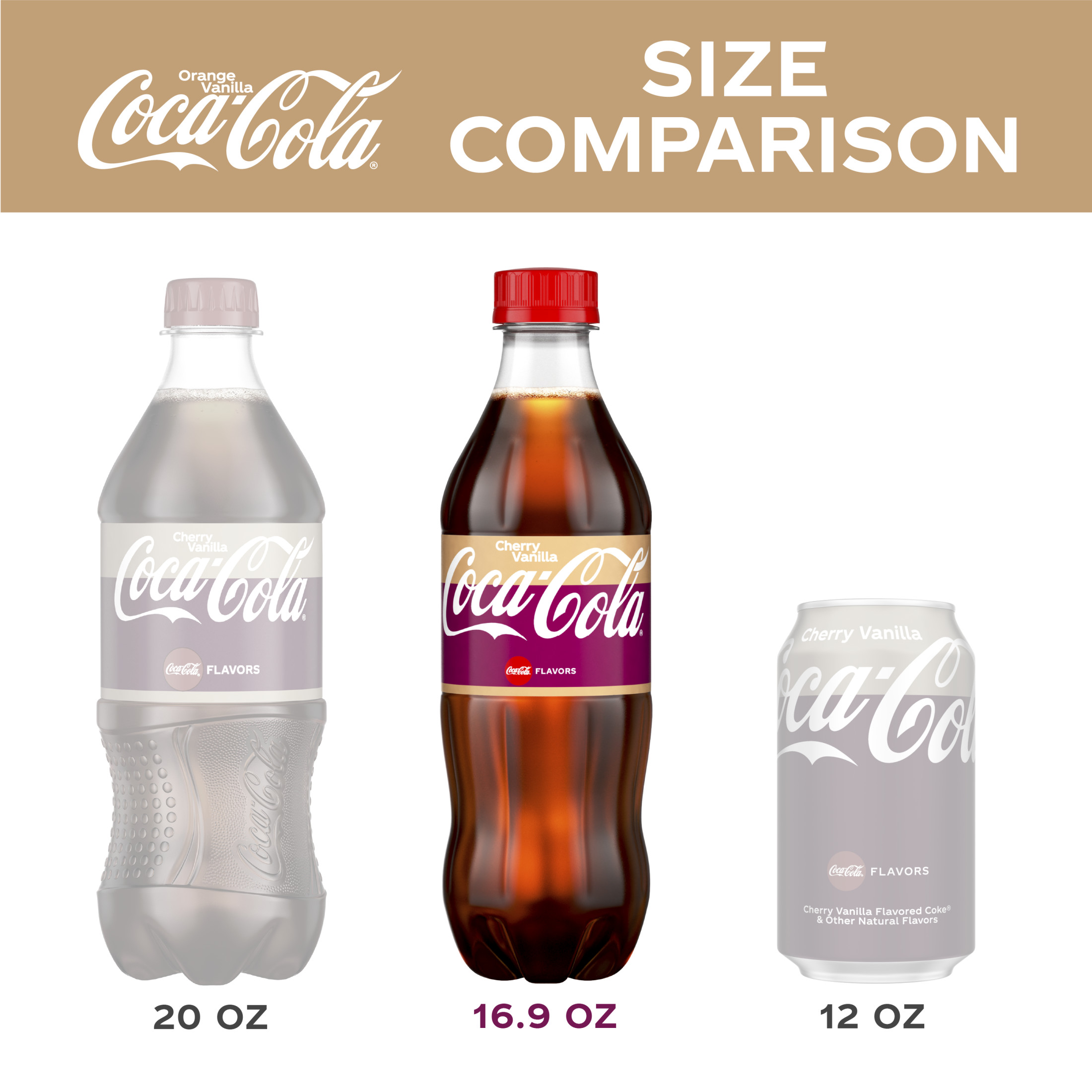 Coca-Cola Cherry Vanilla Soda Pop, 16.9 fl oz, 6 Pack Bottles - image 3 of 7