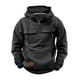 thumbnail image 1 of Blusa con capucha de manga larga para hombre, sudadera con cremallera lisa, sudadera con capucha para entrenamiento, sudadera deportiva con múltiples bolsillos para exteriores, chaquetas de invierno,, 1 of 5