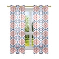 thumbnail image 7 of Yayeee Window Curtains Light Filtering 63"x42" Grommet Panel Pair Home Living Room Decor, Mosaic Flowers Pattern, 7 of 7