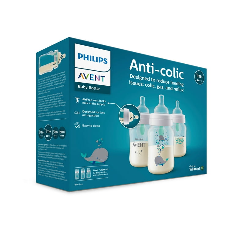 Philips Avent Anti-colic Clear Baby Bottle with AirFree Vent with