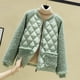 thumbnail image 1 of Chaqueta corta holgada de invierno con relleno de algodón y pelo de cordero para mujer, chaqueta acolchada de algodón con cuello alto, abrigo de moda, 1 of 5