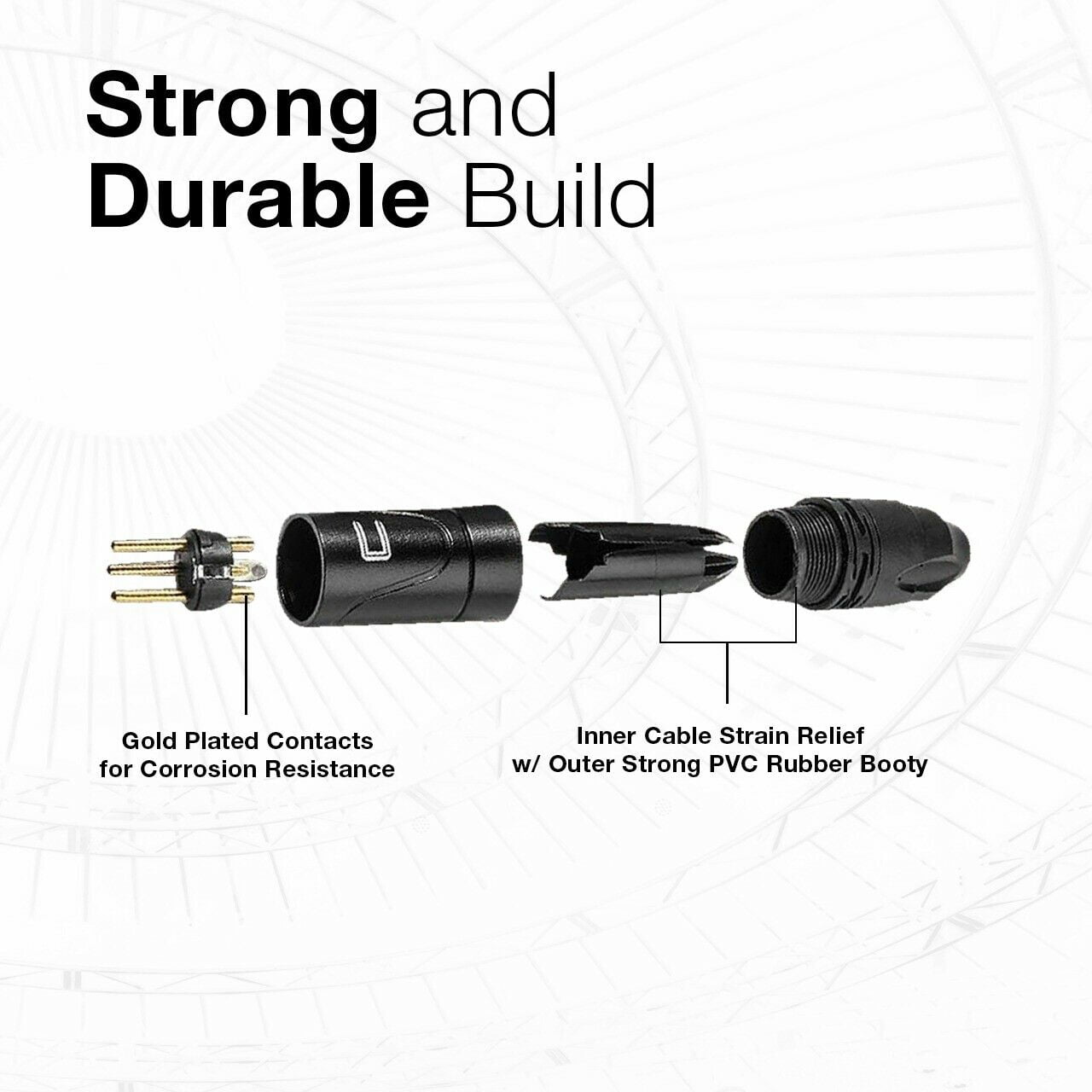 Coluber Cable 3-Pin Male Balanced XLR Cable-Professional Microphone Cable