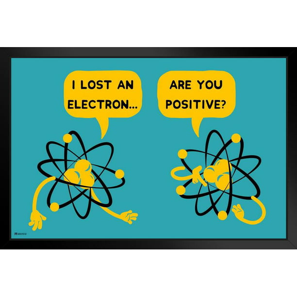 I Lost An Electron! Are You Positive Funny Science Joke Atomic Humor Geeky  Nerdy Classroom Science Teacher Chemistry Science Decor Punny Pun Stand or  Hang Wood Frame Display 9x13 