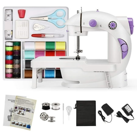 Magicfly Mini Sewing Machine for Children & Beginner, with Extension Table, Light, Dual Speed, Extra Bonus Sewing Kit, Perfect for Household,