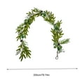 thumbnail image 3 of Artificial Christmas Garland Faux Spruce Evergreen Garland With LED Lights Red Ornaments And Stars Lighted Perfect For Christmas Indoor Outdoor Decoration, 3 of 7