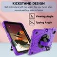 thumbnail image 4 of Dteck Case for iPad (A16) 11th Gen 2025/10th Generation 10.9 inch 2022, 360 Rotating Stand & Pencil Holder & Hand & Shoulder Strap Shockproof iPad 11th/10th Generation Case,Purple, 4 of 7