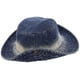 thumbnail image 5 of Sombrero de vaquero tipo cubo para mujer y hombre, de ala ancha, plegable, con correa para la barbilla, para playa, viajes y pesca al aire libre, 5 of 7