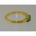 thumbnail image 5 of LBG British Made 9k Yellow Gold Natural Emerald Womens Promise Ring - 33 size options - Size 9.5, 5 of 6