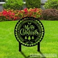 thumbnail image 2 of Craftnamesign Merry Christmas Metal Garden Sign with Stake, Yard Decor, Garden Metal Art, Xmas Gift, 2 of 4