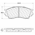 thumbnail image 2 of Centric Parts 102.06430 102 Series Semi Metallic Standard Brake Pad, 2 of 4