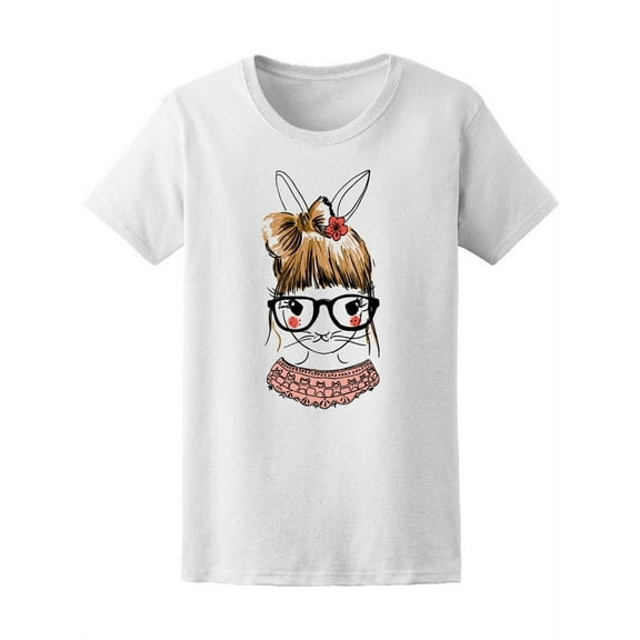 Cute Fashion Rabbit T-Shirt Women -Image by Shutterstock, Female XX-Large