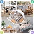 thumbnail image 4 of Cute Pitbull Terriers Dog and Flower Square Tablecloth,Waterproof Square Table Cover,Wipeable Spillproof Washable Table Cover for Home Kitchen Party Decor 52"x52"(132x132cm), 4 of 6