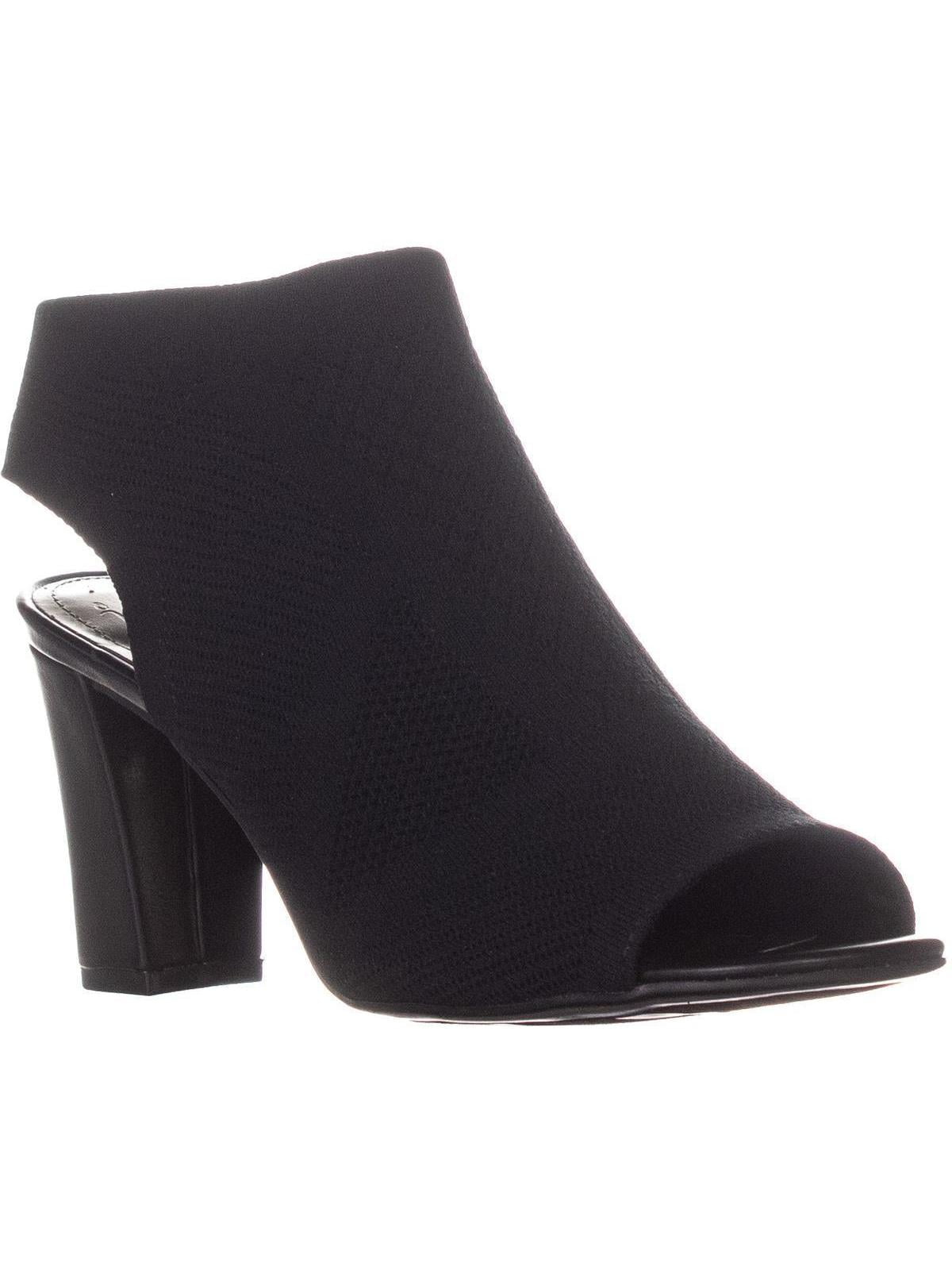 Impo Womens Impo Valerie Stretch Knit Cut Out Ankle Boots, Black, 8 US / 38 EU