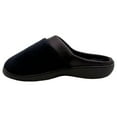 thumbnail image 5 of Isotoner Women's Terry and Satin Slip on Cushioned Slipper with Memory Foam for Indoor/Outdoor Comfort Flat Sandals BLK-6/7, 5 of 10