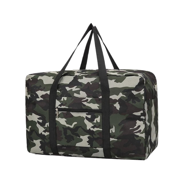 Transemion Fiber Stackable Tote Bag Set Waterproof Luggage Organizer Multi-size Easy To Travel Storage Bag Green camouflage Large size