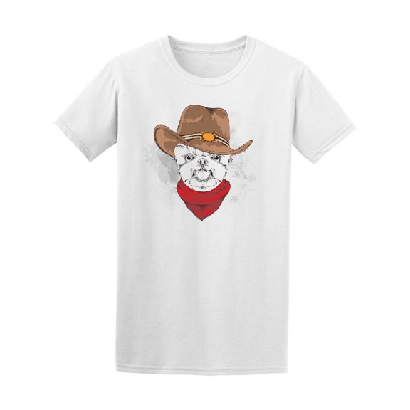 Yorkshire Terrier Dog Cowboy Hat Tee Men's -Image by Shutterstock