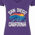 thumbnail image 4 of Inktastic San Diego California Bear Sunset Women's V-Neck T-Shirt, 4 of 5