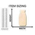 thumbnail image 2 of Unfinished Wood Vintage Milk Bottle Silhouette - Craft- up to 46" DIY 16" / 3/4", 2 of 3