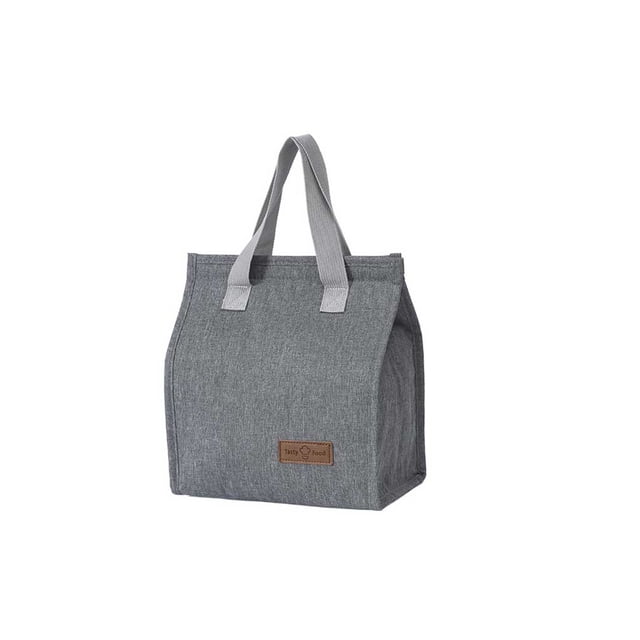 Bearachild Bolsa de almuerzo de tela Oxford con aislamiento de papel de aluminio, enfriador de alimentos, contenedor de almacenamiento para Picnic, bolso Organizadores de utensilios de cocina Gris Bearachild HA069872-02