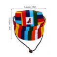 thumbnail image 2 of ifundom Adjustable Striped Dog Baseball Cap for Small to Medium Dogs, Outdoor Sun Pet Hat for Casual Wear, 2 of 8