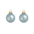 thumbnail image 2 of 2ct Matte Baby Blue Glass Ball Christmas Ornaments 6" (150mm), 2 of 3
