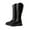 Women Black Shoes, variant on Women's Knee High Waterproof Boots with Thick Sole and Round Toe Ideal for Winter Riding Brown 35