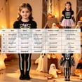 thumbnail image 3 of Faraee Girls Skeleton Costume Punk Bones Tutu Dress for Toddler Girl Short Sleeve Tops + Tulle Skirt Leggings + Sleeves Halloween Clothing Set 1t 2t 3t 4t 5t, 3 of 4