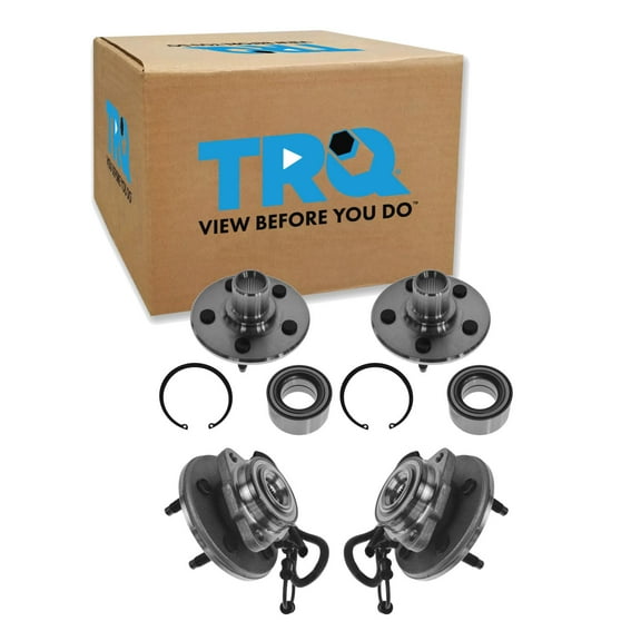 TRQ Front & Rear Wheel Bearing & Hub Assembly Kit Set for Explorer Mountaineer BHA71564 Fits select: 2002-2005 FORD EXPLORER, 2002-2005 MERCURY MOUNTAINEER
