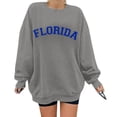 thumbnail image 2 of WEAIXIMIUNG Sweat à Fermeture Éclair pour Femmes Sans Capuche Grande Taille Mode Décontractée Imprimé Lettre Col Rond Manches Longues Sweat de Festival Léger, 2 of 5