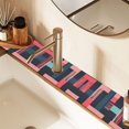 thumbnail image 2 of Yayeee Faucet Mat for Kitchen Sink 14.7" Diatomite Long Splash Guard Pad, Pink Geometric, 2 of 7