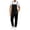 Black, variant on Atkumj Denim Overalls for Men with Pockets Comfortable Elastic Waistband Straight Leg Lightweight Overalls Vintage Wash Solid Color Men Baggy Jeans for Daily Walking S