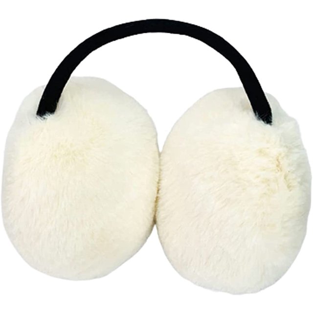 LinYooLi Cache-Oreilles Mignons pour Femmes Fille Fourrure Pelucheuse Pliable Chauffe-Oreilles Hiver Extérieur