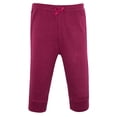 thumbnail image 3 of Hudson Baby Girl Cotton Pants and Leggings, Burgundy Pink Navy, 5T, 3 of 6
