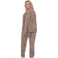 thumbnail image 3 of White Mark Womens Plus Size Long Sleeve Dots Pajama Set, 3 of 4