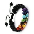 thumbnail image 2 of Double-Layer Healing Anxiety 7-Chakra Bracelet Natural Gemstone Crystal Yoga, 2 of 3